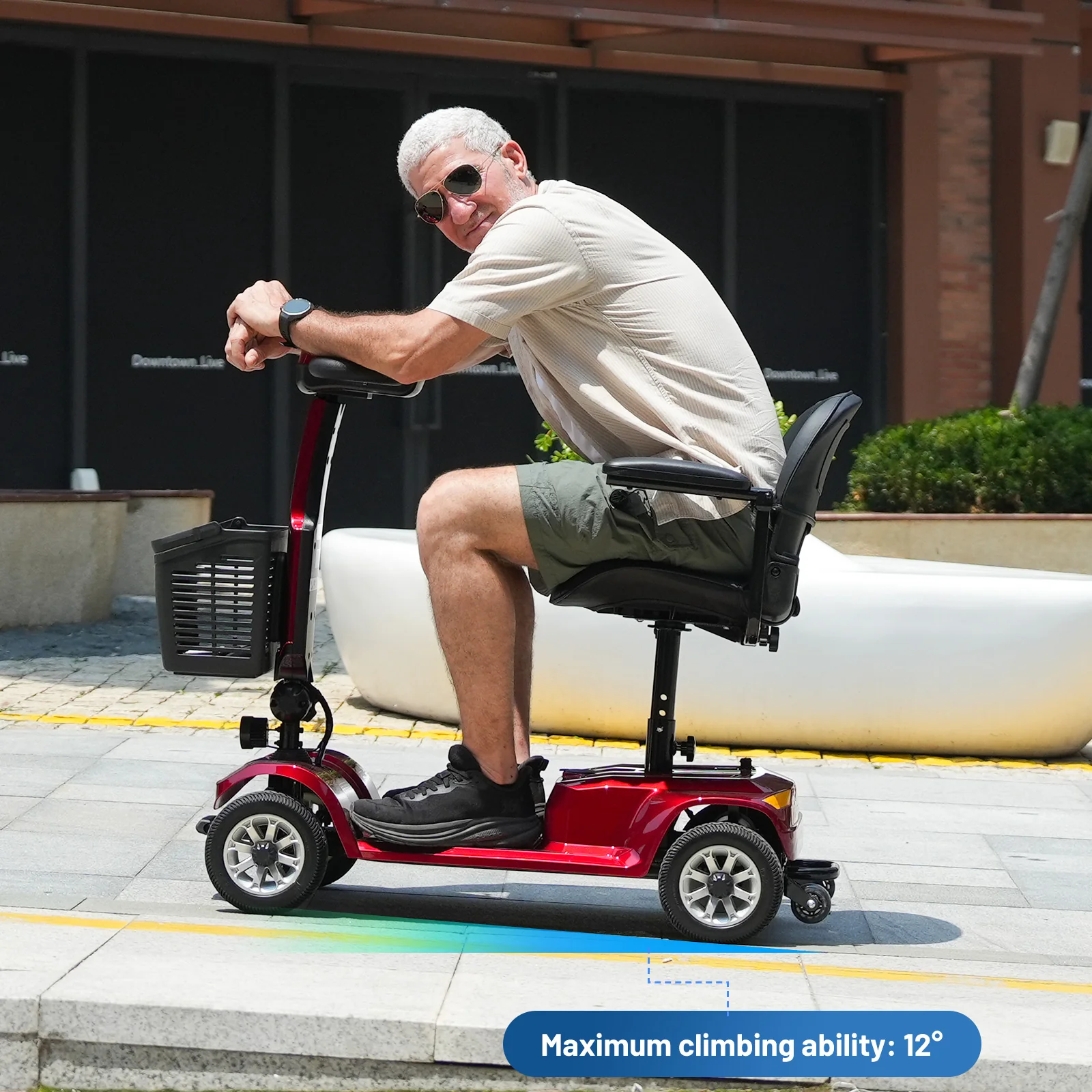 EVERCROSS L6 4-Wheel Foldable Electric Mobility Scooter - Image 5