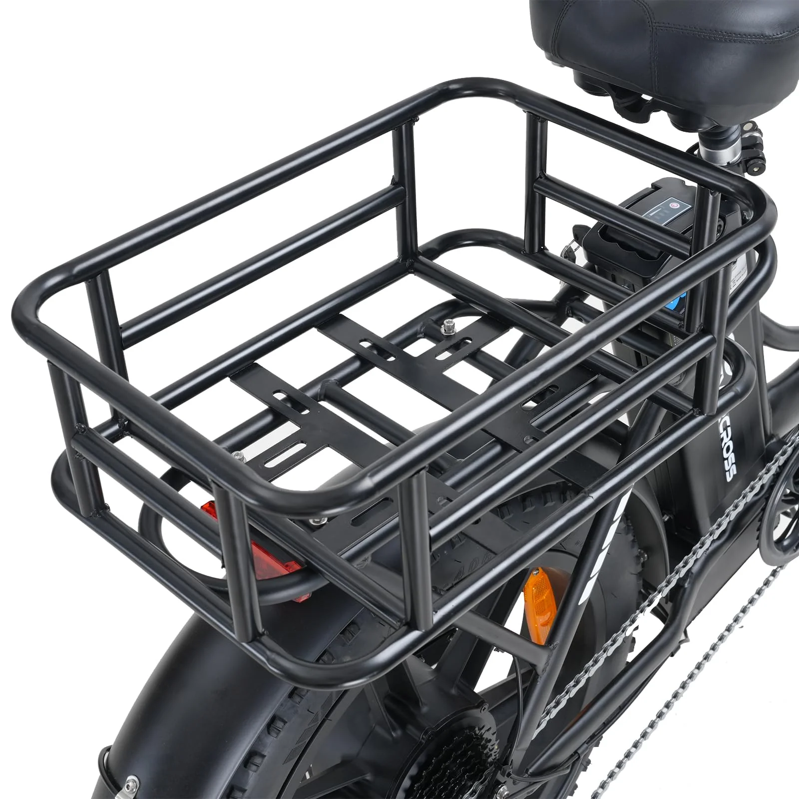 EVERCROSS Black Rear Bike Basket - Waterproof Iron Material, Compatible with EK6, EK8S, EK28 Electric Bikes - Image 4