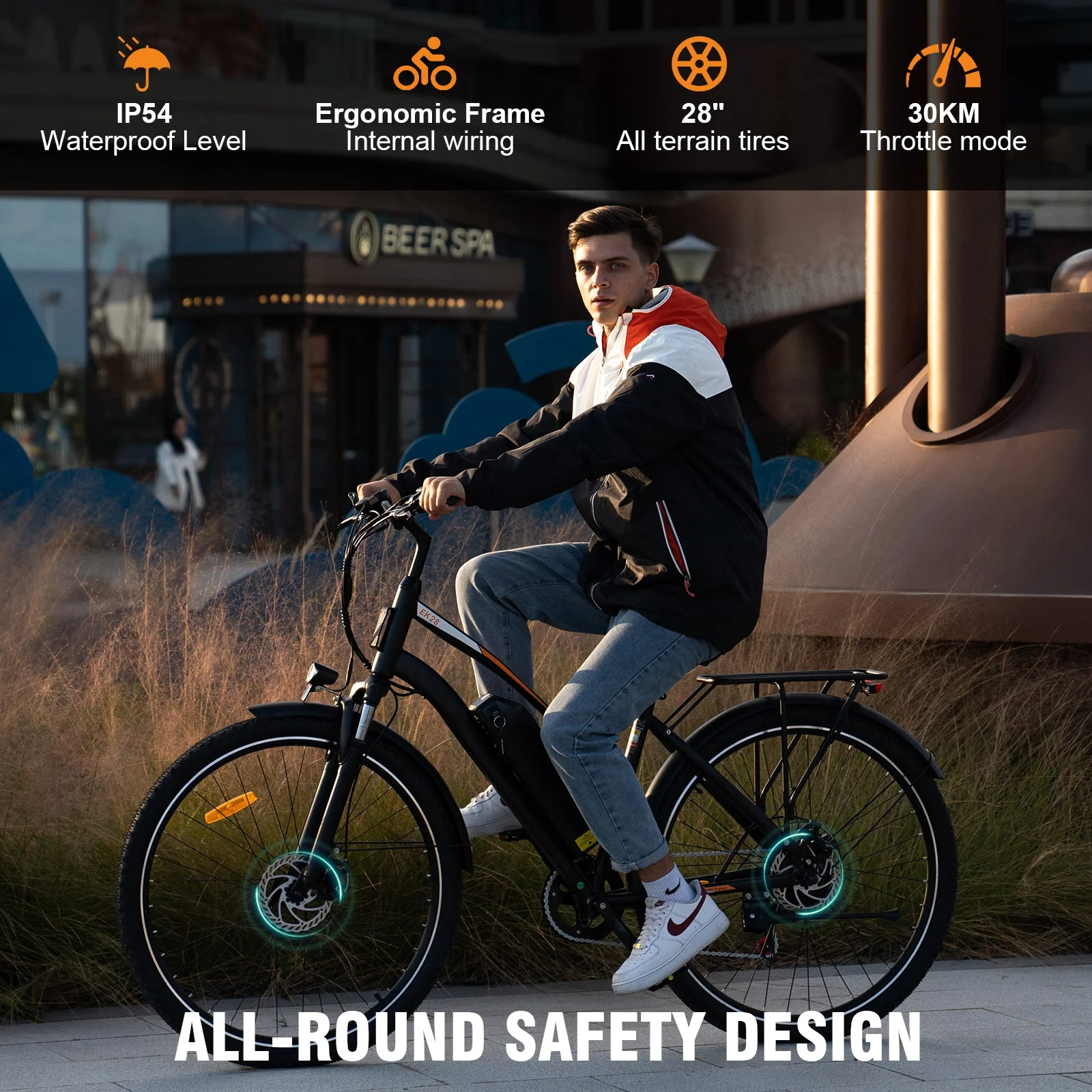 EVERCROSS 28 28-inch Tire Electric Bicycle-APP - Image 7