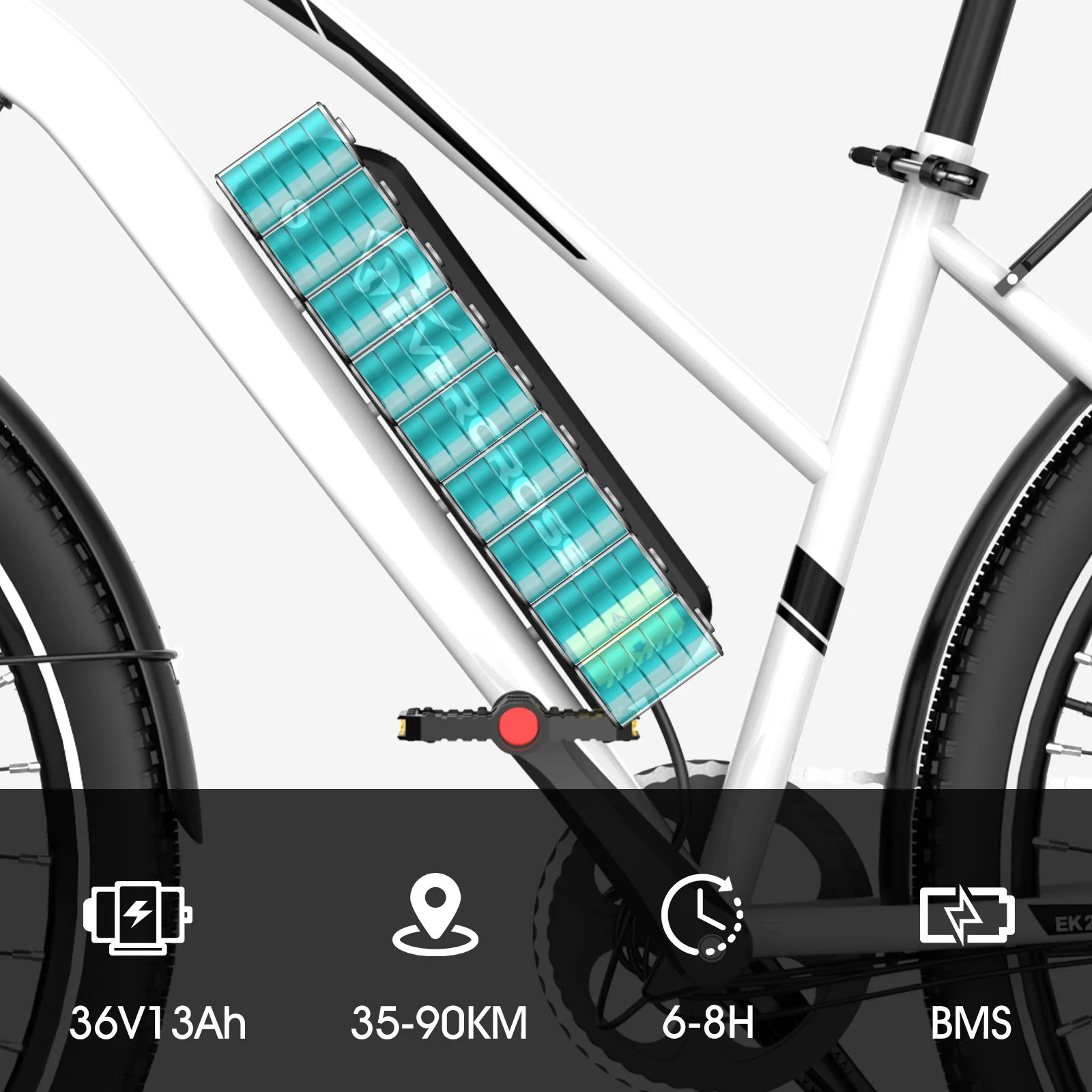 EVERCROSS 28 28-inch Tire Electric Bicycle-APP - Image 8