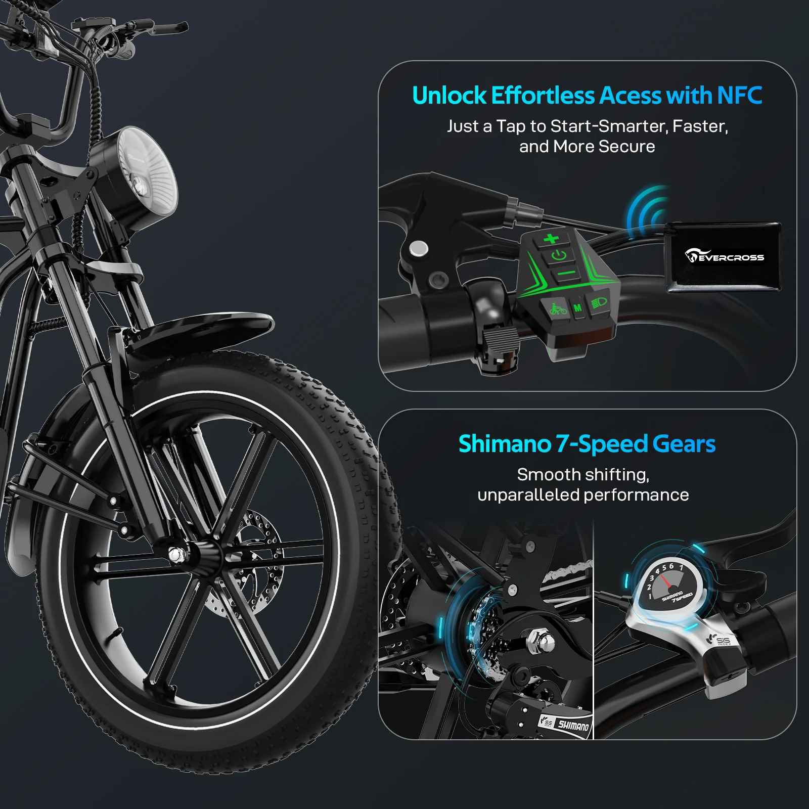 EVERCROSS EK30 Powerful Electric Bike for Adults-NFC - Image 6