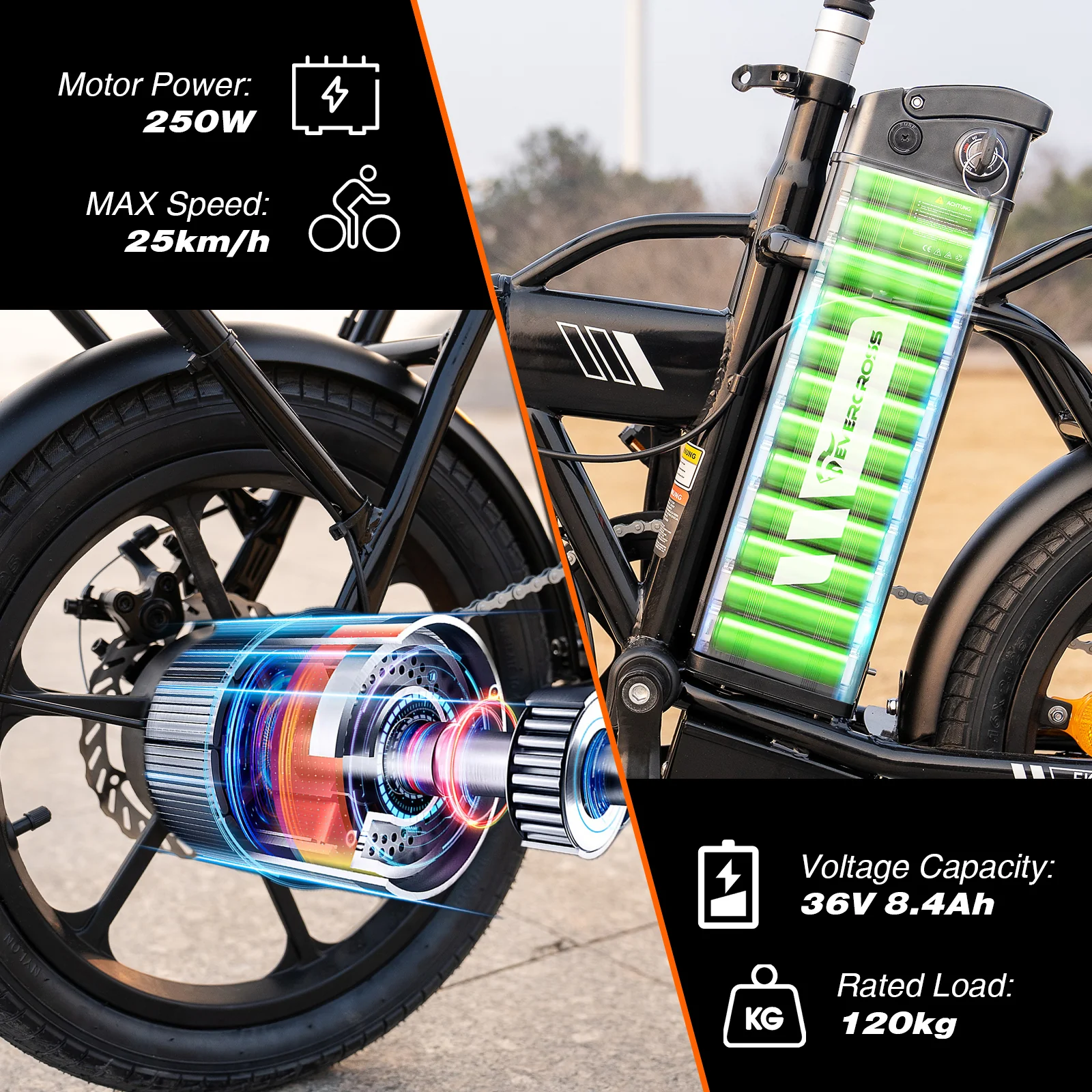 Evercross EK5S Foldable Electric Bike - Image 4