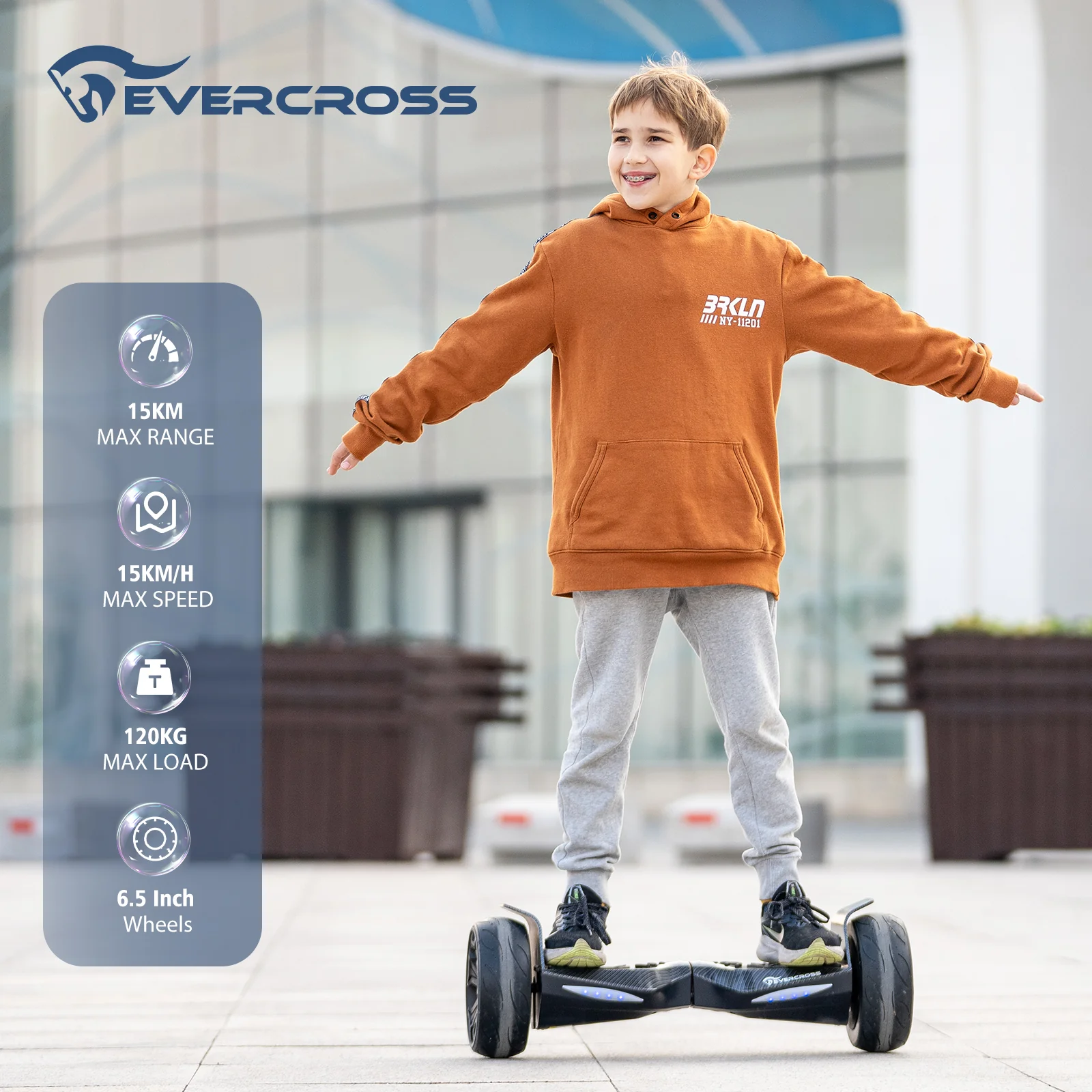 EVERCROSS EV5 8.5” Off-Road Hoverboard, All-Terrain Hoverboard - Image 4