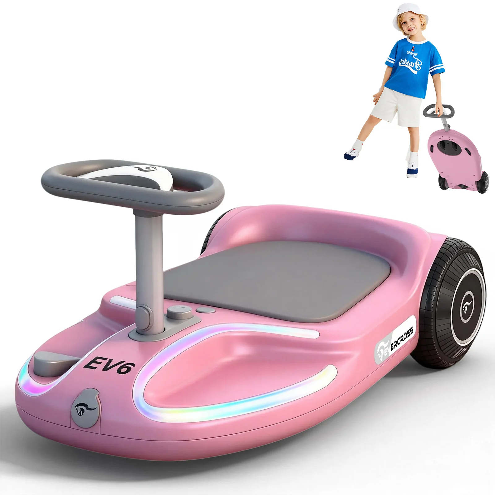 EVERCROSS EV6 Kids Electric Car, 4-in-1 Scooter and Rocker - Image 3