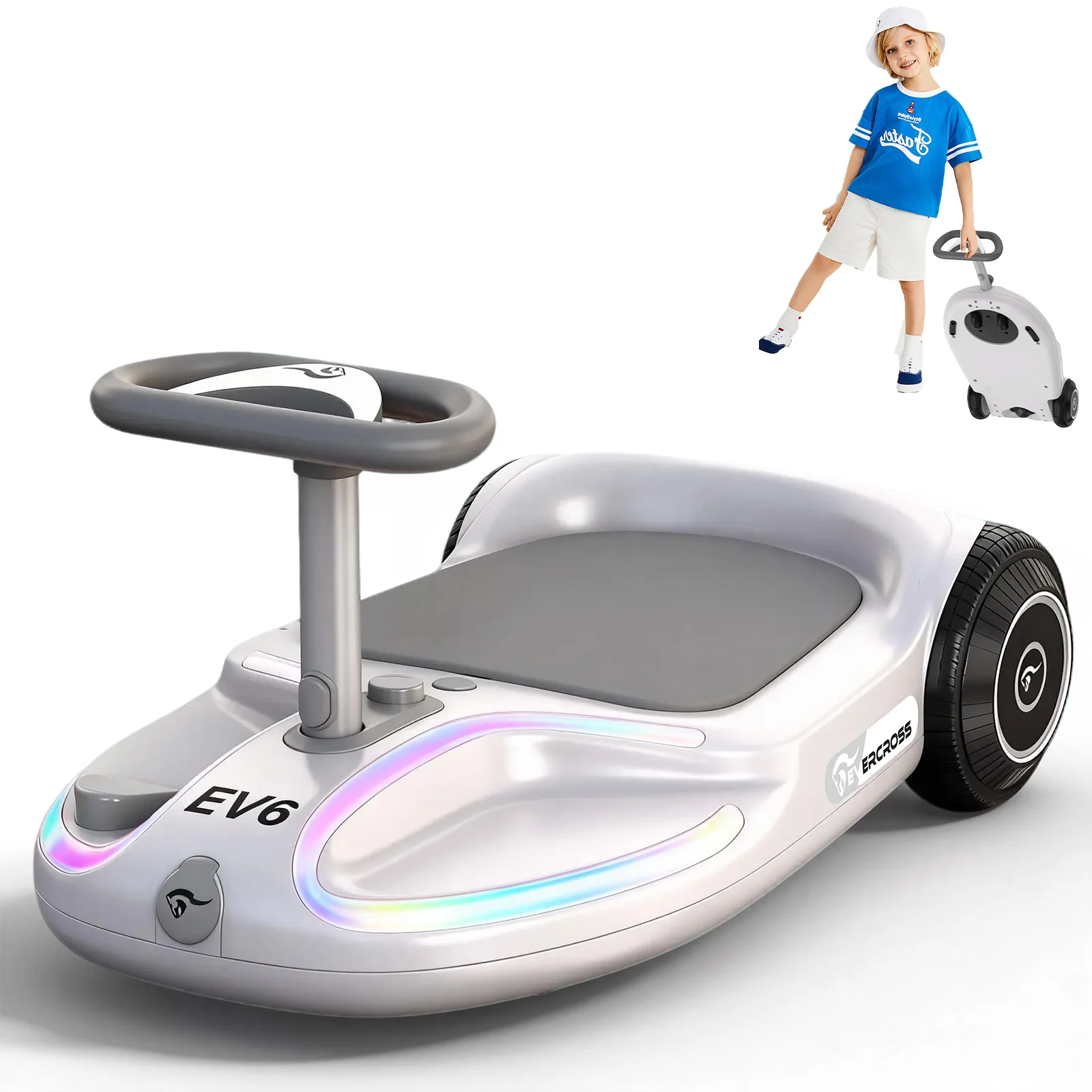 EVERCROSS EV6 Kids Electric Car, 4-in-1 Scooter and Rocker - Image 4