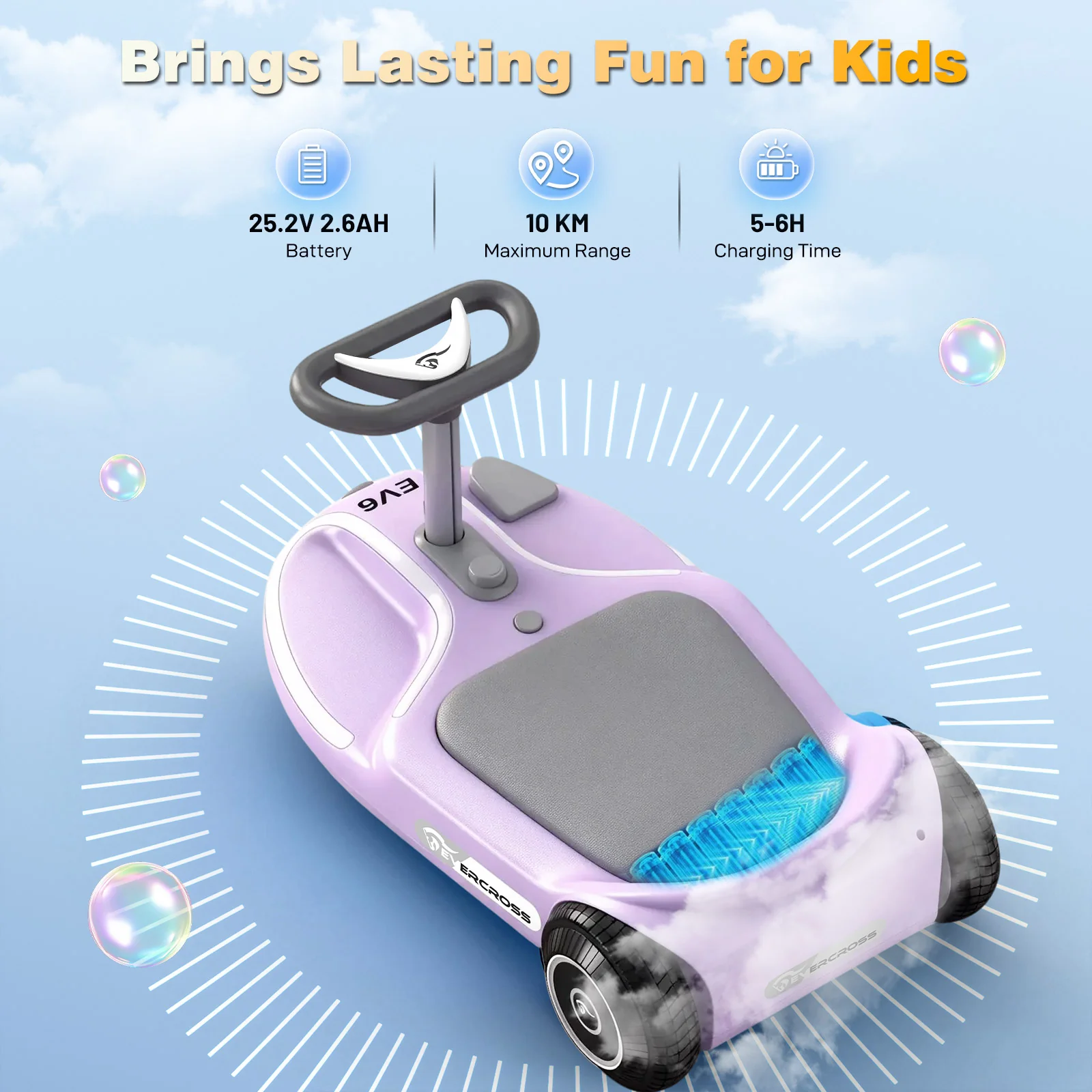 EVERCROSS EV6 Kids Electric Car, 4-in-1 Scooter and Rocker - Image 9