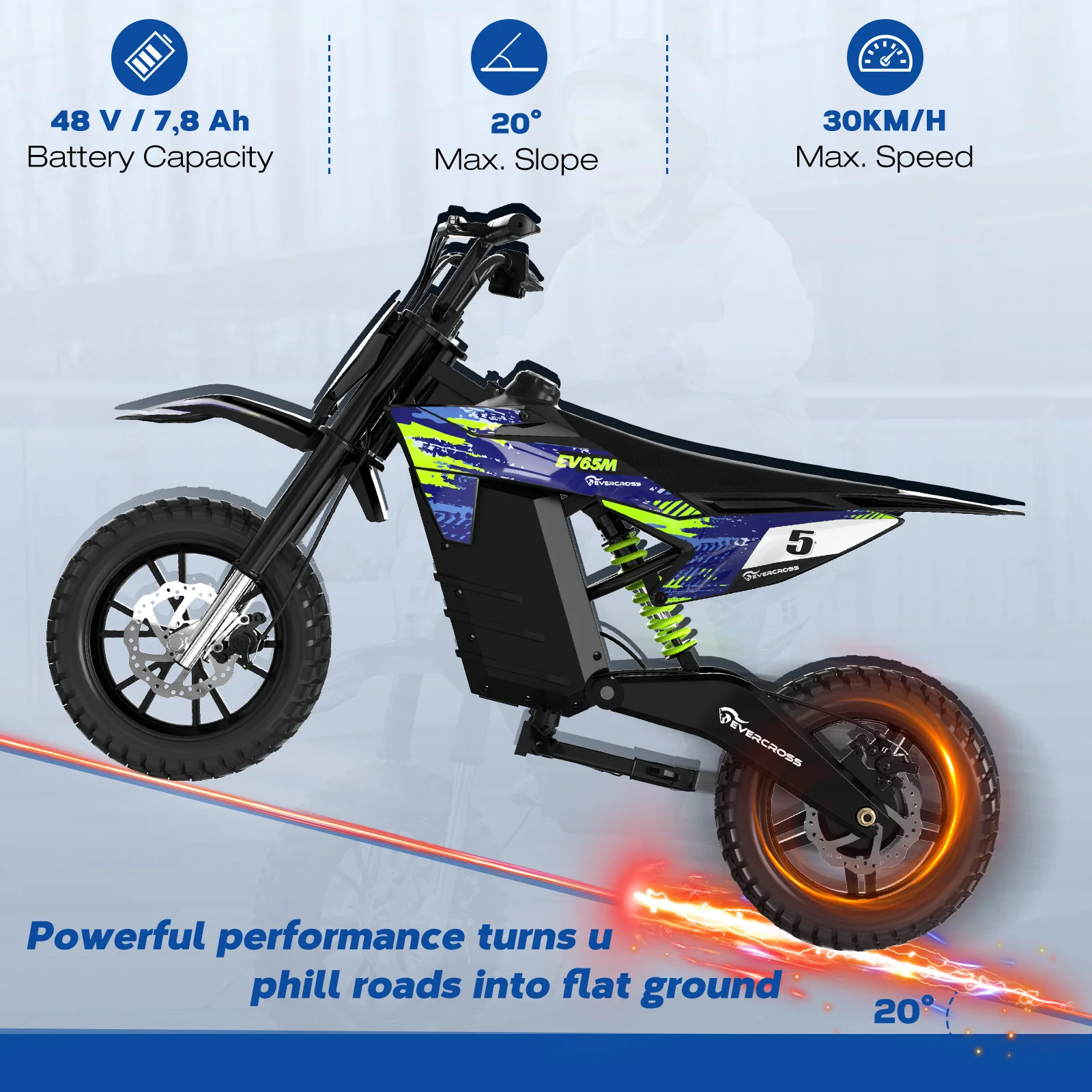 EVERCROSS EV65M Electric Off-Road Motorcycle for Ages 12+ - Image 6