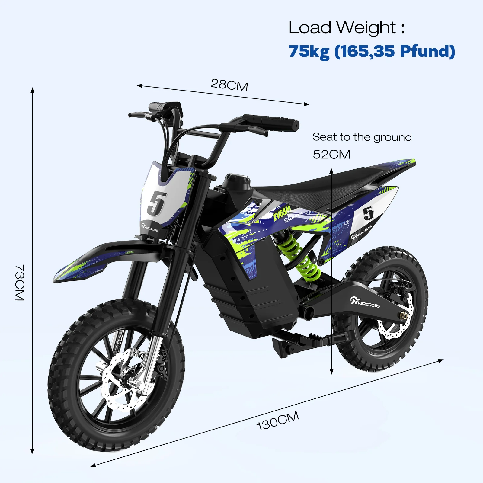 EVERCROSS EV65M Electric Off-Road Motorcycle for Ages 12+ - Image 8